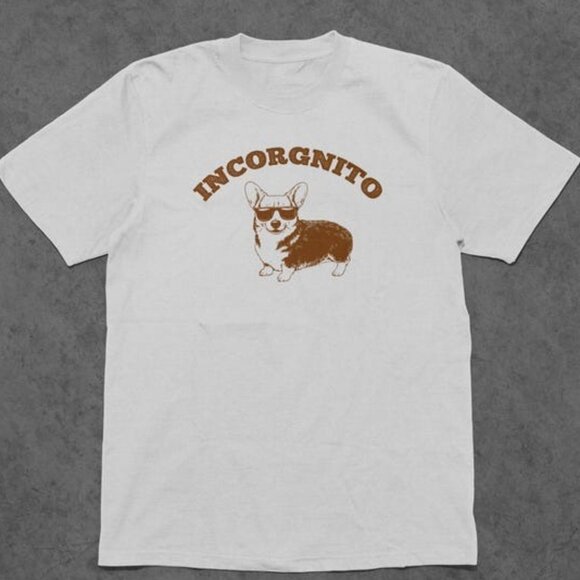 Tops - Corgi t-shirt, Incorgnito tee, funny dog lover shirt
